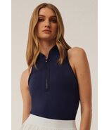 NWT GREYSON Midnight Navy Blue Vesta Racerback Sleeveless Mock Golf Shirt L & XL - $54.99