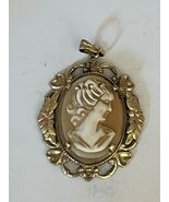 Vintage 12k Gold Plated Cameo Pendant - $62.62