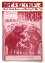 This Week in New Orleans Booklet 11/12/1966 Jerusalem Temple&#39;s Circus Cover - £27.01 GBP