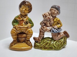 TWO Wade Ceramics Whimsey LARGE JACK HORNER &amp; TOM PIPER&#39;S SON Nursery Rhyme - £8.84 GBP