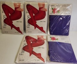 5PR Vintage Womens Angelina Fashion Ladies Tights Style 8303 Purple One Size Nib - £32.41 GBP