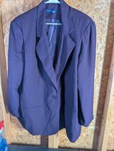 Karen Scott Size 24W Purple Polyester One Button Blazer - $25.74