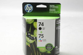 74&75 HP black color COMBO ink OfficeJet J5750 J5780 J6450 J6480 printer copier - $39.55