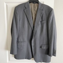 Brooks Brothers SaxXon 1818 Madison Wool Striped Suit Jacket Gray 44R READ - $39.99