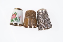 Askel Holmsen Guilloche sterling Thimble and two more - £187.25 GBP