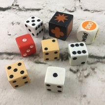Dice Lot Of 8 Party Game Pieces 6-Sided Cubes Die Collectible Assorted  - $7.91