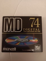 Maxell MD-74RM 74 Minute Recordable MiniDisc Single Unit Brand New Sealed - £9.38 GBP