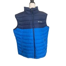 Columbia Mens White Out Omni-Heat Puffer Vest Collegiate Navy/Blue Size XXL - $27.85