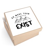 Square Vinyl Stickers - Custom Message with Hand-Drawn &quot;Do More than Exi... - £8.10 GBP+