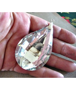 Crystal, teardrop, pear, faceted, briolette, huge, big, large, drop pend... - $43.76 CAD