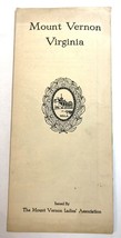 1940 Mount Vernon Ladies’ Association Mount Vernon Virginia VA Info Brochure - $4.42