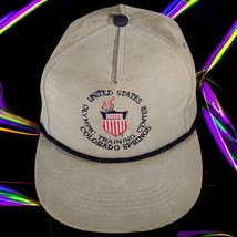 Vintage US Olympic Training Center Corduroy Cap Snapback Hat MADE IN USA... - $38.19
