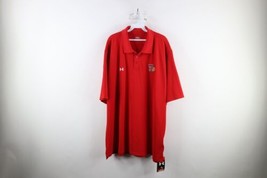 New Under Armour Mens 2XL XXL Texas Tech University Basketball Polo Shirt Red - £36.98 GBP