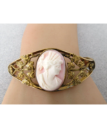 Antique Gold Filled Bracelet Angel Skin Cameo Ward Bros Hallmarked W &amp; S... - £181.95 GBP