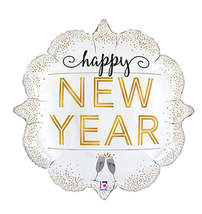 31&quot; Metallic Happy New Year Diamond Shape Mylar Balloon - $12.99