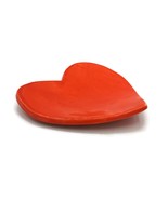 Handmade Ceramic Heart Plate Clay Trinket Dish Anniversary Gift for Wife... - £48.02 GBP