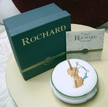 Limoges Porcelain Snuff France Rochard Collection Tabatieres Box Cello Drum Horn - £44.83 GBP