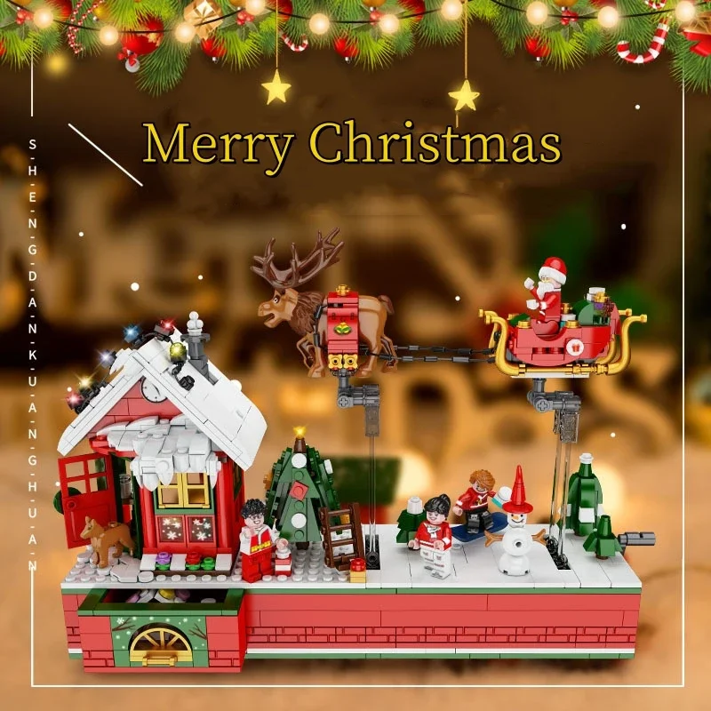 Santa Claus party elk small children&#39;s educational assembly building blocks toy - £73.70 GBP