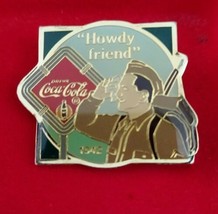 Coca Cola Howdy Friend WWII Soldier 1942 Centennial Series Lapel Hat Tie Pin - £10.16 GBP