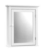 Bathroom Mirror Cabinet Wall Mounted Adjustable Shelf Medicine Storage-W... - $203.76 CAD