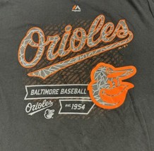 Baltimore Orioles MLB T Shirt Mens 2XL Black Short Sleeve Majestic - £18.54 GBP