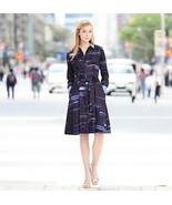 Banana Republic Brushstroke Print Shirtdress Women’s Sz 2 Navy Light Blu... - $58.82