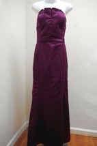 Bill Levkoff 10 M Dress Purple Satin Strapless Maxi Gown Formal Prom Bridesmaid - £28.50 GBP