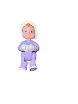 Fisher Price Loving Family Dream Dollhouse Baby Girl in Purple Sleeper 1994 - $9.12 CAD
