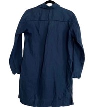 Aritzia BABATON Womens Dress Blue Tunic Shirt Dress Button Front Pockets... - $31.67