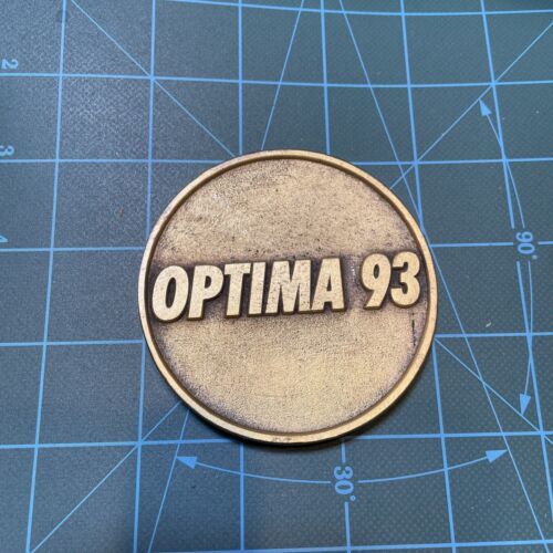 Atlantic Gasoline Optima 93 Medallion New Rare 3” Wide - $28.71