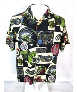 IN DESIGN BOYsWEAR XL Men S Hawaiian ALOHA shirt pit to pit 20 motorcycl... - $14.83