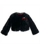 WDW Disney Girl&#39;s Minnie Mouse Deluxe Black Faux Fur Jacket Size 3 Brand... - £35.17 GBP