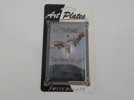 ART PLATES SWITCHPLATE LIGHT SWITCH COVER GOD SAID LET THERE B LIGHT MIC... - £10.17 GBP