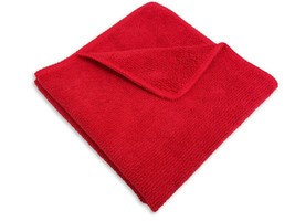 10 Hotel Microfiber Cleaning Cloths, 16 in., Red. - £11.85 GBP