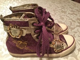 Size 6.5 Apple Bottoms shoes Kishia purple gold shoes hi-top  - £14.42 GBP