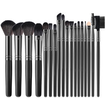 18 Pcs Black Makeup Brushes Set Soft Eyeshadow Foundation Cosmetic Powder Blush  - £51.82 GBP