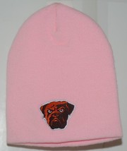 NFL Team Apparel Licensed Cleveland Browns Pink Chomp Knit Cap image 1