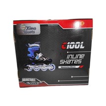 In-line Skates Blue Kids Size 2-5 Rolling Skates Adjustable Size 1-4 New - $32.50