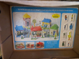 Vintage Playskool Sesame Street Neighborhood Playset with city mat - $18.69