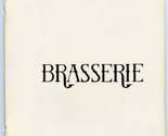 Brasserie Restaurant Menu Fairmont Hotels 1981 - $31.64