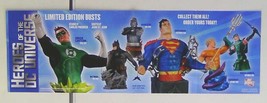 JLA DC Direct bust POSTER: Batman,Superman,Green Lantern,Arrow,Aquaman,Darkseid - £18.47 GBP