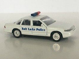 Road Champs Salt Lake Police Car Toy Ford Crown Victoria White Doors Tru... - $9.99