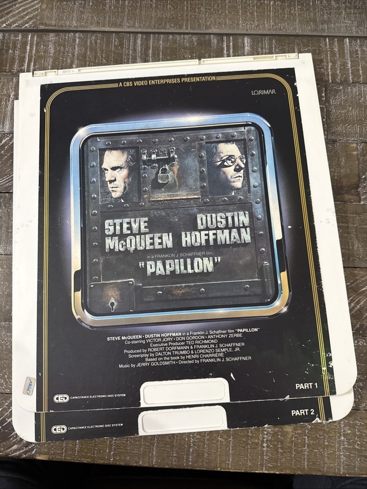 CED Videodisc NOT Laser Disc Papillon TWO DISCS - $87.88