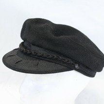 Aegean Greek Fishermans Cap Sz 7 1/2 Black Made In Greece Men Wool Fiddl... - $35.27