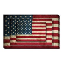 USA Flag Canvas Print Wall Art 2 Piece Set Wall Art - $2,630.19 MXN