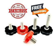 5/16&quot;-24 Thumb Screw Bolts Fine Thread Round Plastic Clamping Knob Stainless 2/4 - £8.90 GBP+