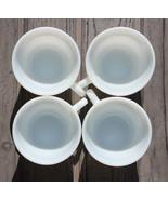 Pyrex White Milk Glass Set of 4 Woodland C Ring Coffee Cups &amp; 4 Corelle ... - £26.13 GBP