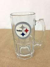 Pittsburg Steelers Huge 32 oz King Size Heavy Glass Beer Stein Mug - £11.63 GBP