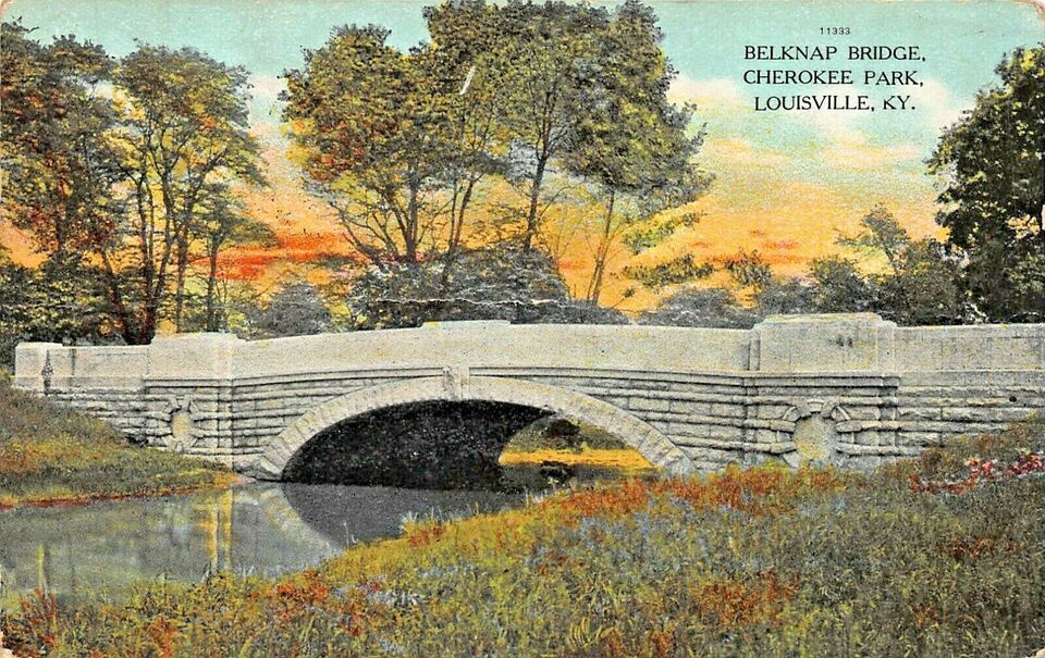Primary image for Louisville Kentucky ~ Belknap Bridge in Cherokee Park~ 1908 Psmk Postcard-
sh...