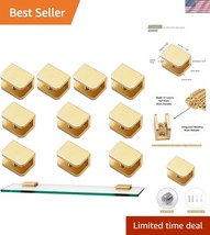 Versatile Anti-Slip Gold Glass Holder Brackets - 10 Pack for 10-12mm Glass - $60.00